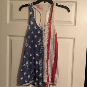American flag racer back tank